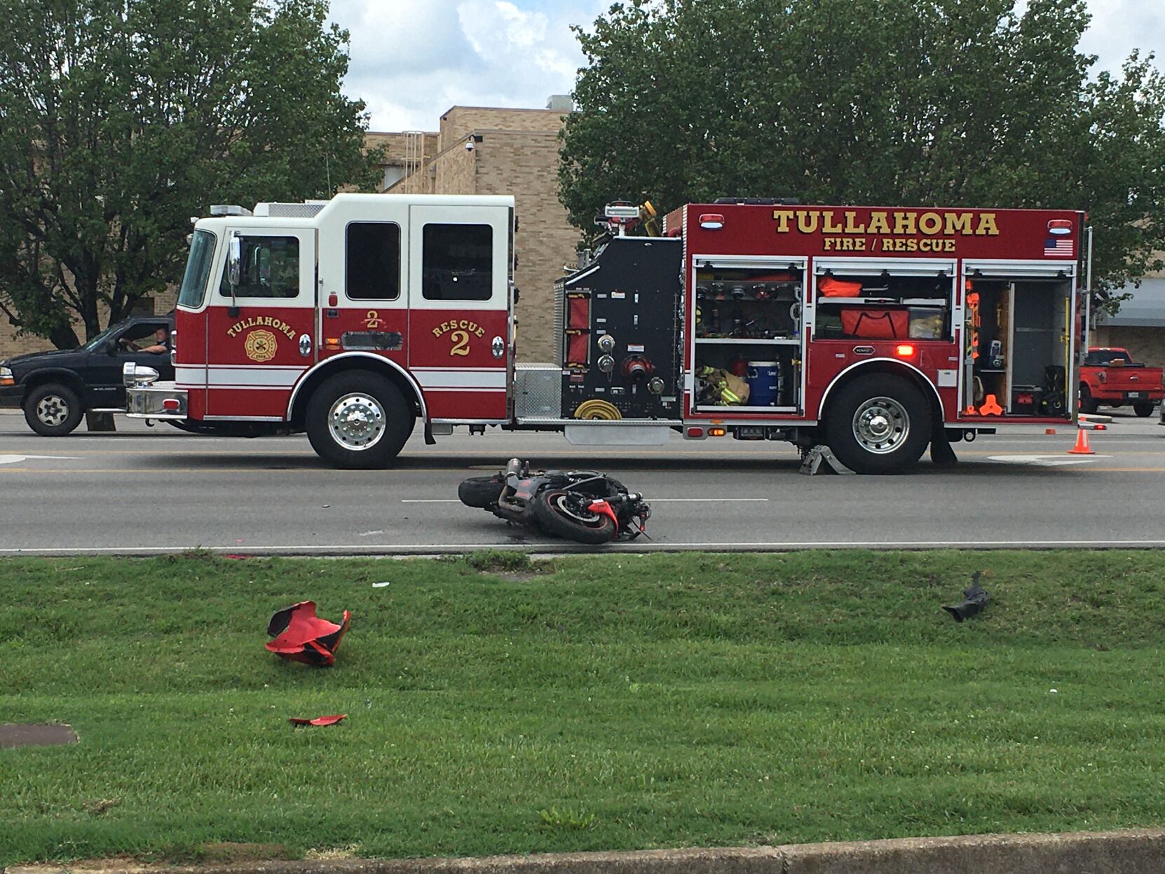Wreck motorcycle on North Jackson